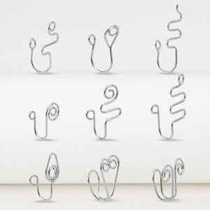 9pcs Stainless Steel Nose Ring