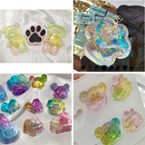 9pcs Flower Wishes Metal Stickers Epoxy DIY Set for Crafts Decoration