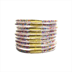 Glitter Beads Jelly Bracelet Women Stackable Bangle Jewelry Gift