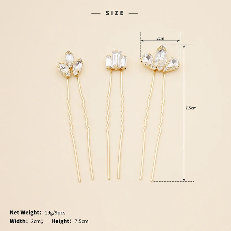 Austrian Crystal Hairpins Wedding Hair Ornaments Bridal Hair Accessories
