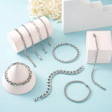 9pcs/set Unisex Stainless Steel Chain Bracelets