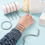 9pcs/set Unisex Stainless Steel Chain Bracelets