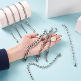 9pcs/set Unisex Stainless Steel Chain Bracelets