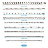 9pcs/set Unisex Stainless Steel Chain Bracelets