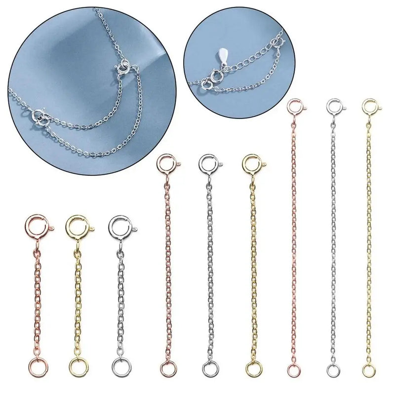 925 Sterling Silver Chain Extender Bracelet DIY Jewelry Making Findings