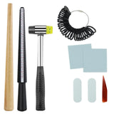 Professional Ring Sizer Jewelry Tool Kit Hammer Mandrel Finger Guage