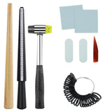 Professional Ring Sizer Jewelry Tool Kit Hammer Mandrel Finger Guage