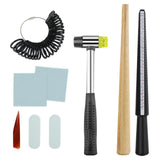 Professional Ring Sizer Jewelry Tool Kit Hammer Mandrel Finger Guage