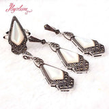 Marcasite Shell Tibetan Silver Party Jewelry Pendant Set