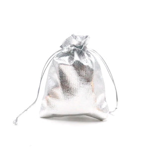 100pcs Silver Jewelry Bag Pouches For Jewelry Display 2Colors Gift Bags
