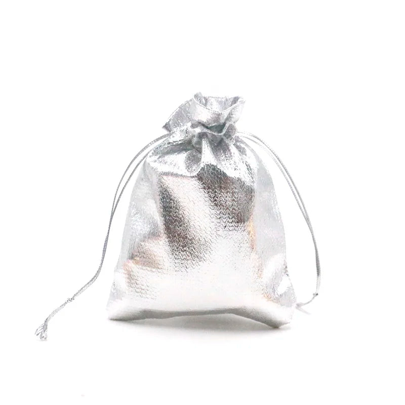 100pcs Silver Jewelry Bag Pouches For Jewelry Display 2Colors Gift Bags