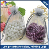 9x12cm Grey Wedding Organza Gift Bags 100pcs/lot