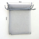 9x12cm Grey Wedding Organza Gift Bags 100pcs/lot