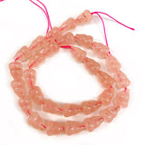 9x13mm Rose Quartz Beads 15'' Gourd Shape DIY Loose Beads For Jewelry Making