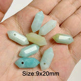 9x20mm Hexagonal Column Stone Bead Charms for Jewelry Making