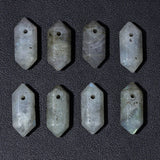 9x20mm Hexagonal Column Stone Bead Charms for Jewelry Making