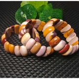 9x23mm Natural Yolk Stone Beads Bracelet for Men Women
