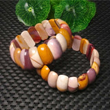 9x23mm Natural Yolk Stone Beads Bracelet for Men Women