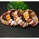 9x23mm Natural Yolk Stone Beads Bracelet for Men Women