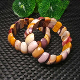9x23mm Natural Yolk Stone Beads Bracelet for Men Women