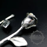 38mm Brass Rose Branch Pendant Charm