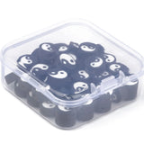Tai Chi Polymer Clay Beads Flat Round Yin Yang Spacer Loose Beads 50pcs/box