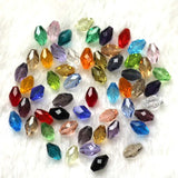 200pcs 9x6mm Czech Oval Crystal Beads Clear Faceted Glass Spacer DIY Jewelry