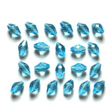 200pcs 9x6mm Czech Oval Crystal Beads Clear Faceted Glass Spacer DIY Jewelry