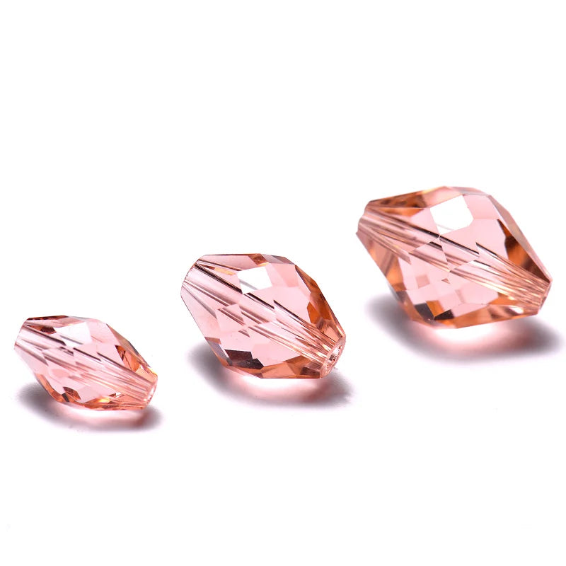 200pcs 9x6mm Czech Oval Crystal Beads Clear Faceted Glass Spacer DIY Jewelry