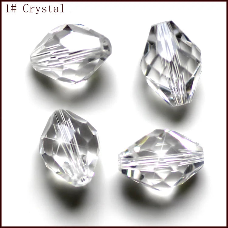 200pcs 9x6mm Czech Oval Crystal Beads Clear Faceted Glass Spacer DIY Jewelry