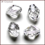 200pcs 9x6mm Czech Oval Crystal Beads Clear Faceted Glass Spacer DIY Jewelry