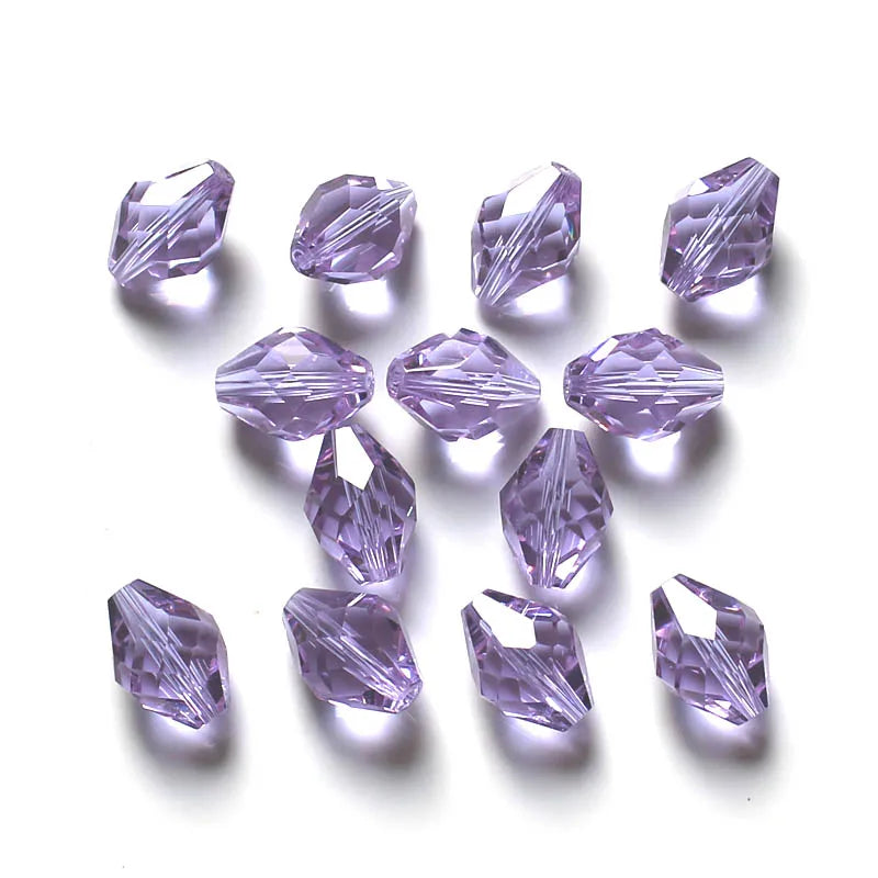 200pcs 9x6mm Czech Oval Crystal Beads Clear Faceted Glass Spacer DIY Jewelry
