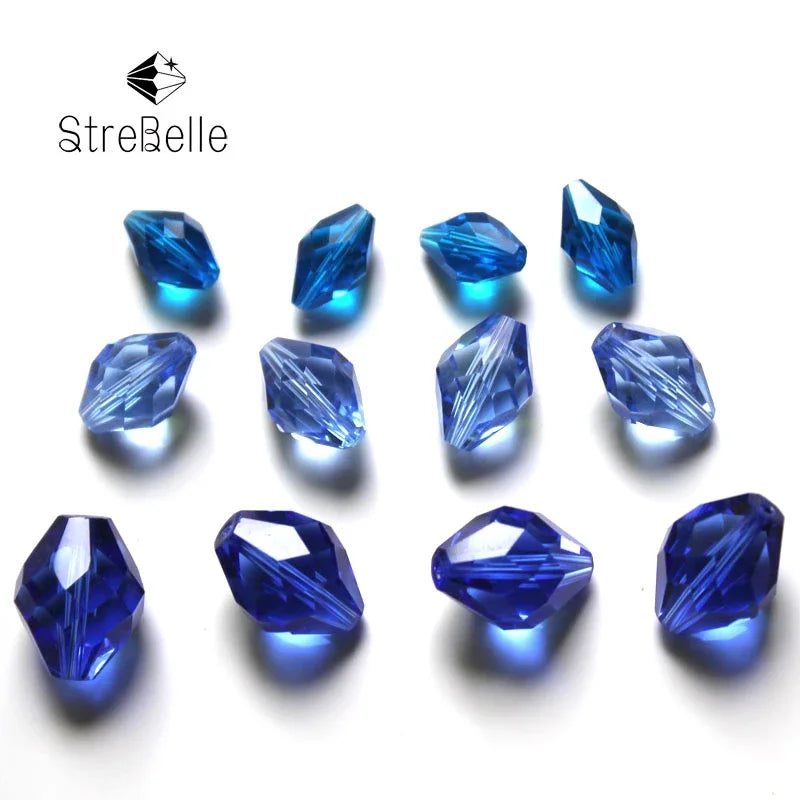 200pcs 9x6mm Czech Oval Crystal Beads Clear Faceted Glass Spacer DIY Jewelry
