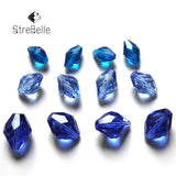 200pcs 9x6mm Czech Oval Crystal Beads Clear Faceted Glass Spacer DIY Jewelry