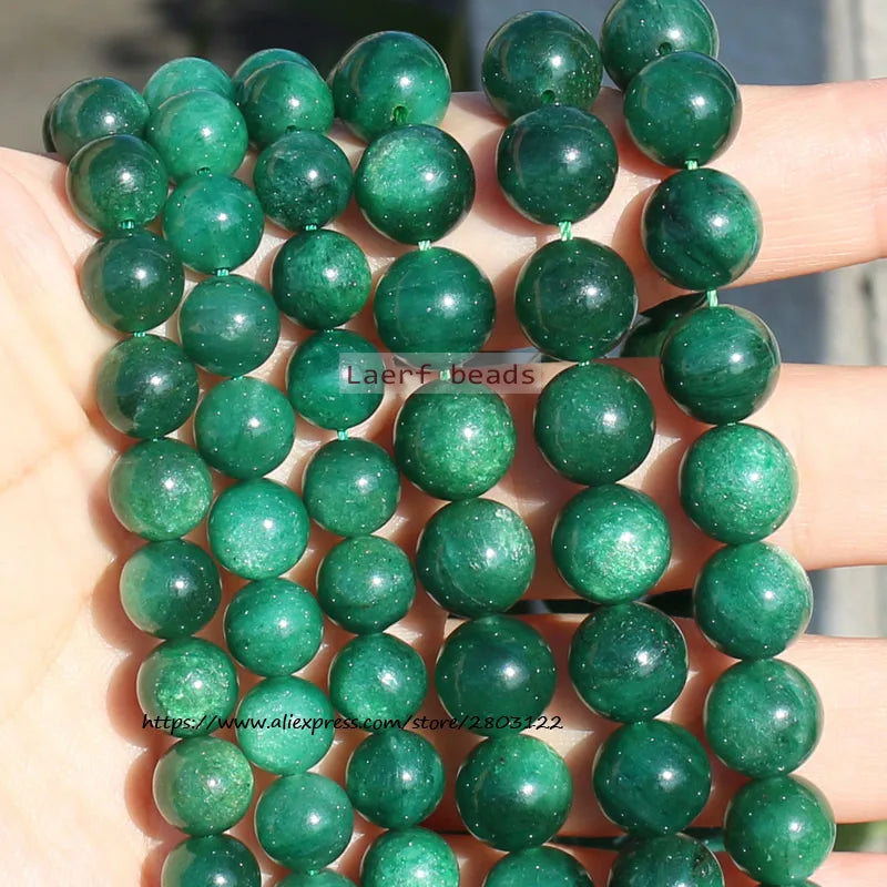 Natural Green Emerald Loose Beads Gem Stone 15 inch