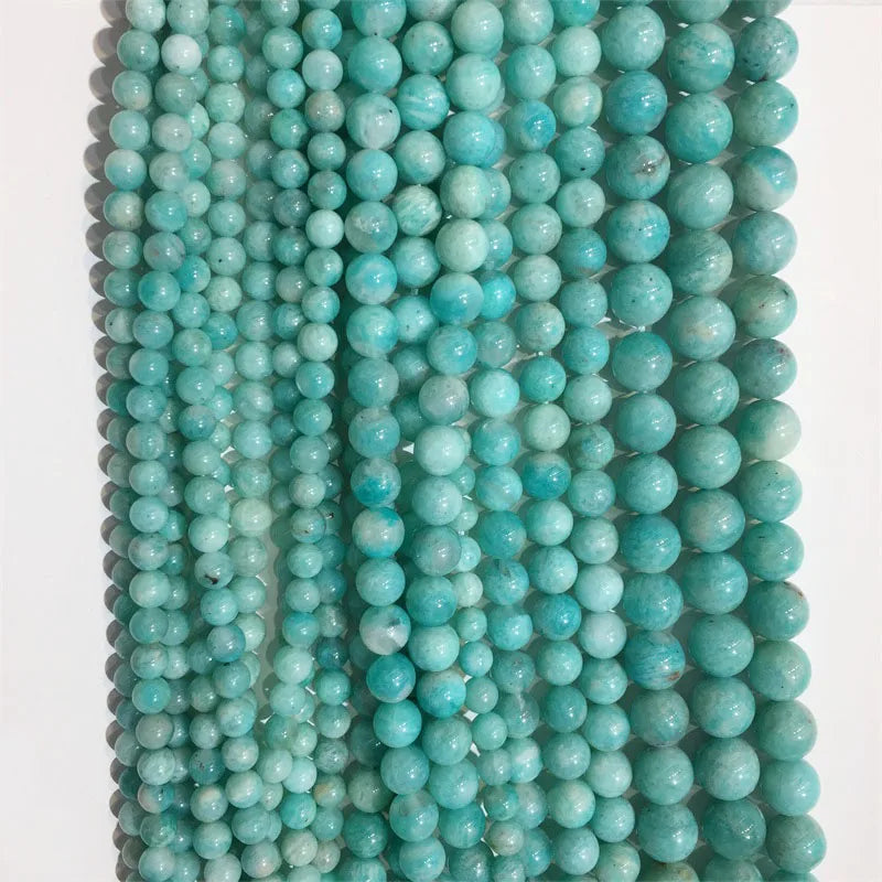 Amazonite Round Stone Beads for Jewelry Making