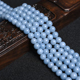 Natural Angelite Stone Beads Round Loose Gem Stone Beads 15''