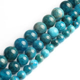 Natural Apatite Stone Beads Round Loose Beads for Diy Bracelet 15'' Strand