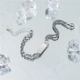 925 Silver Nameplate Chain Bracelet for Women
