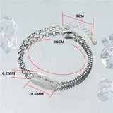925 Silver Nameplate Chain Bracelet for Women