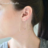 Classic Hoop Earrings 14K Filled Vintage Jewelry Boho Pendientes