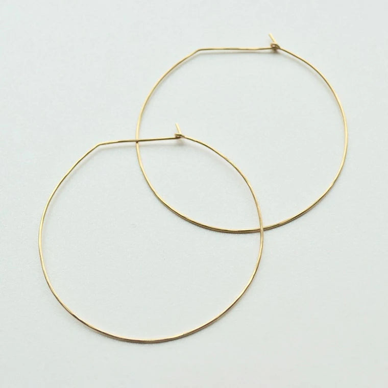 Classic Hoop Earrings 14K Filled Vintage Jewelry Boho Pendientes