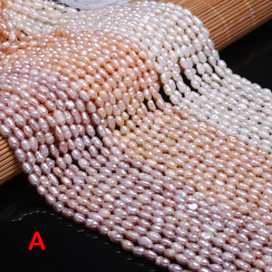 Freshwater Pearl Rice Beads 36cm DIY Jewelry Accessory
