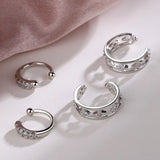 Charming Line Zircon Clip On Earrings Ear Cuff No Piercing Jewelry