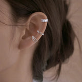 Charming Line Zircon Clip On Earrings Ear Cuff No Piercing Jewelry