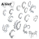 Charming Line Zircon Clip On Earrings Ear Cuff No Piercing Jewelry