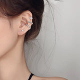 Charming Line Zircon Clip On Earrings Ear Cuff No Piercing Jewelry