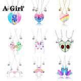 Rainbow Broken Heart BFF Necklace for Good Friendship