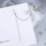 Cubic Zircon Long Chain Ear Cuff Clip for Women