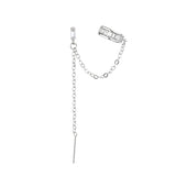 Cubic Zircon Long Chain Ear Cuff Clip for Women